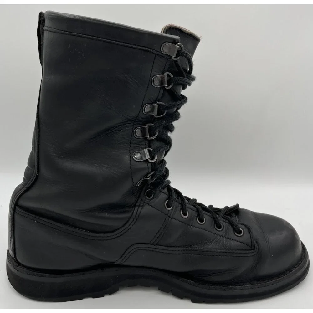 Mens Danner 69110 Fort Lewis USA 10” Black Leather Lace Tactical Boots Size 12D